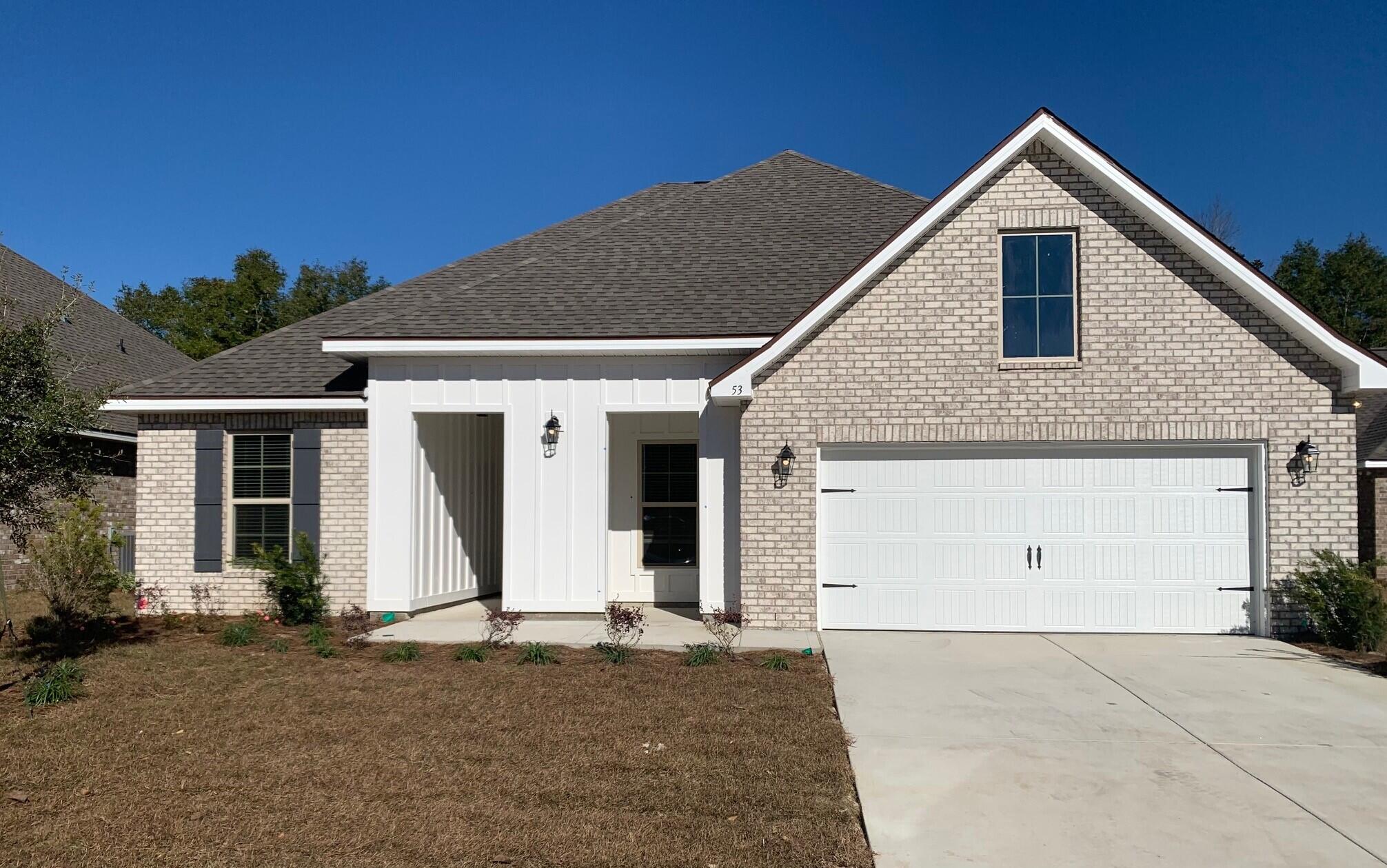 Awesome Builder Rate Incentives!  (Restrictions apply) The HICKORY III G in Wildflower at Hammock Bay community offers a 5 bedroom, 3 full bathroom, open design. Upgrades added (list attached).  Features: double vanity, garden tub, separate custom tiled shower with frameless door, and walk-in closet in the master suite, double vanity in 2nd and 3rd baths, covered rear porch, separate dining room, den, kitchen island, walk-in pantry, recessed lighting, undermount sinks, framed mirrors, smoke/carbon monoxide detectors, landscaping package, architectural 30-year shingles, flood lights, and more!Energy Efficient Features: water heater, kitchen appliance package, vinyl low E windows, and more!
