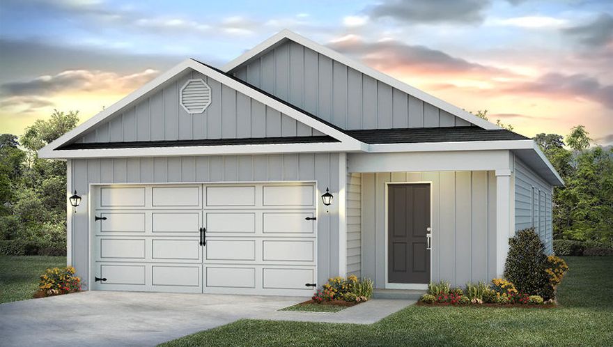 The Burke plan has 3 bedrooms and 2 bathrooms. Large kitchen with center island is open to living room and dining rooms. The appliances include a smooth top range, dishwasher and microwave. The master bedroom has a walk-in closet and master bath has a walk-in shower and dual sink vanity. This home has a two car garage and a laundry room located just off the foyer and front hallway. The monthly HOA fees forCrescent Mill at Hammock Bay are $297, they include over 150 cable channels, access to all pools, 24 hour gym, clubhouse, movie theatre, tennis and basketballcourts., playground, and Bay club with fishing pier. Each yard is maintained - cut, fertilized, mulch and irrigation included