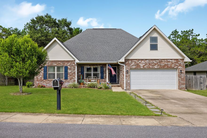 This beautiful open concept traditional brick home with 14 foot ceilings and Bamboo flooring is a must see! The kitchen boasts custom cabinets and granite counters with an open view of the living room. In addition, there is a separate dining room that is ready to host your holiday parties. The primary bedroom has a beautiful tray ceiling with crown molding that compliments. The primary bath is complete with a soaking tub and dual vanities. Upstairs there is a bonus room that is complete with its own bathroom. There is a fenced in back yard ready for you put your vision in action for your backyard oasis. Roof 2013. HVAC 2013. Hot Water Heater 2013.