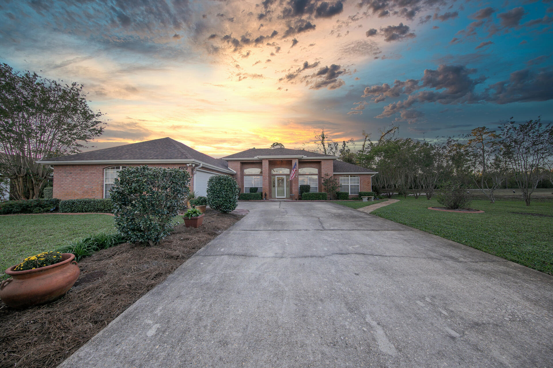 Come and see this wonderfully maintained 4 bedroom 2 bathroom model home. The home boasts an open floor plan with plenty of room for entertaining, living room features your very own wet bar and plenty of space for gatherings. In the spring evenings enjoy the large sunroom that opens up to a huge deck that backs up to the woods for some much needed peace and tranquillity. Extremely desirable location, this GATED community is just minutes from Hurlburt Field and Fort Walton Beach.The home has been loved and is spotless, move in ready!! Just in time for the holidays.New roof Nov 2018/ New AC 2017.