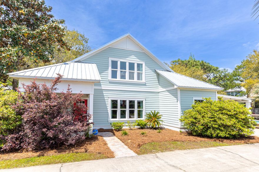 TAKE THE PLUNGE!! COASTAL RETREAT ON 1/2 WOODED ACRE JUST OFF WEST END 30A!! NO HOA!! Just a short stroll from the beach yet privately tucked away in a serene wooded setting, this unique property offers the best of both worlds. Enjoy the tranquil ambiance of nature while being minutes from the shore. The main home offers 4 bedrooms and 3 full bathrooms and features an open-concept layout with abundant natural light and seamless indoor-outdoor flow. The very large upstairs space could easily be reconfigured to add a 5th bedroom. Step outside to your private oasis--complete with a sparkling saltwater pool, sun deck, and lush landscaping. A charming detached cottage house provides additional guest space for a home office, yoga studio, art studio, etc. The half acre lot provides plenty of room to park your RV or boat! Add a garage or pool house! Add a pickle ball, volleyball, or basketball court! In addition to the many expansion opportunities, income opportunities are also very attractive for investors looking for the next property to add to their portfolio! Short term rentals are allowed in this neighborhood! There are multiple options to turn this into an income producing property - turn the whole property into a vacation rental; short term rent the main house while you stay in the cottage; or enjoy the main home while you long term rent the cottage. This property is extremely private and safe, surrounded by mature live oak trees, tucked away from the road and beneath the canopy as if you're in your own little world. Listen to the waves crashing from your screened in porch! Cool off in the pool after a day at the beach! Whether you're entertaining or unwinding, this home delivers the ultimate in comfort, privacy, and that coveted coastal lifestyle. The location is unbeatable - west end 30A is a locals delight, and the home is situated next to the Longleaf Greenway trail head - a popular trail for birding, hiking, and mountain biking! The home is walking distance to Gulfview Heights Regional Beach Access with restrooms, pavillions with picnic tables, showers, and of course the white sandy beaches and emerald green gulf water! Also walking distance to so many eateries and shops along west end 30A, such as Goatfeather's Restaurant, Shunk Gulley, Gulf Place, Growler Garage, Local Catch, and many more! This is truly a unique opportunity, please call me for your private tour, take the plunge and start living the coastal dream today!