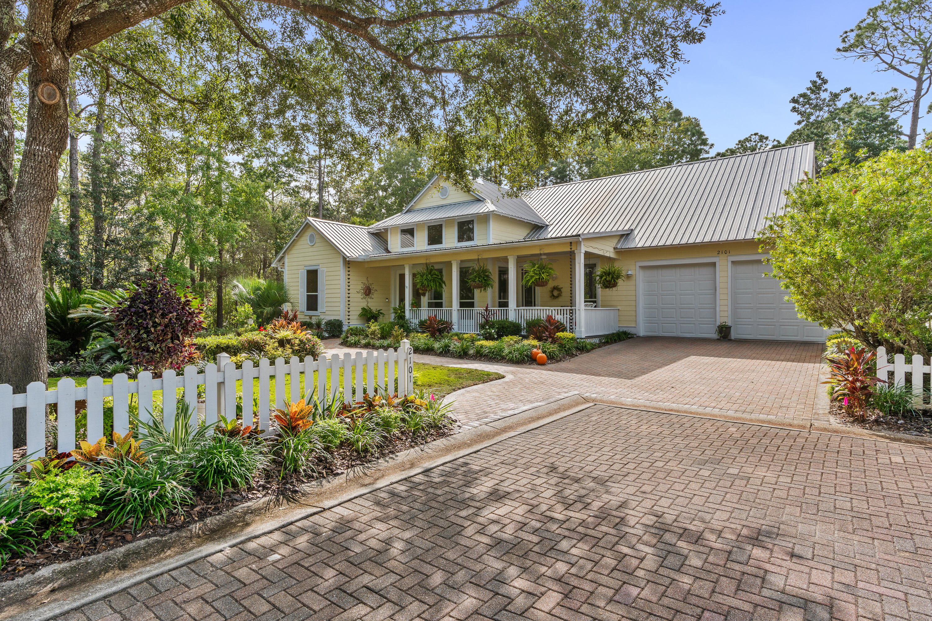***New Compelling Price *** Bring All Offers ***Beautiful, custom one level home with a pool and two car garage on a distinctive private lot in sought-after ''Olde Towne''. This rental restricted neighborhood is part of the Crystal Lake Subdivision located inside the gated Resort of Sandestin. Quaint postcard neighborhood boasts lawns lined with white picket fences, brick paved sidewalks graced with crepe myrtles, peaceful Crystal Lake and community pool. Features include 20' tile flooring throughout, quartz countertops, crown moulding, surround sound, speakers throughout including pool lanai, panorama window tint on all windows and doors, pool re-plaster 2023, recent new water heater, and porches constructed of low maintenance composite material. Call today !