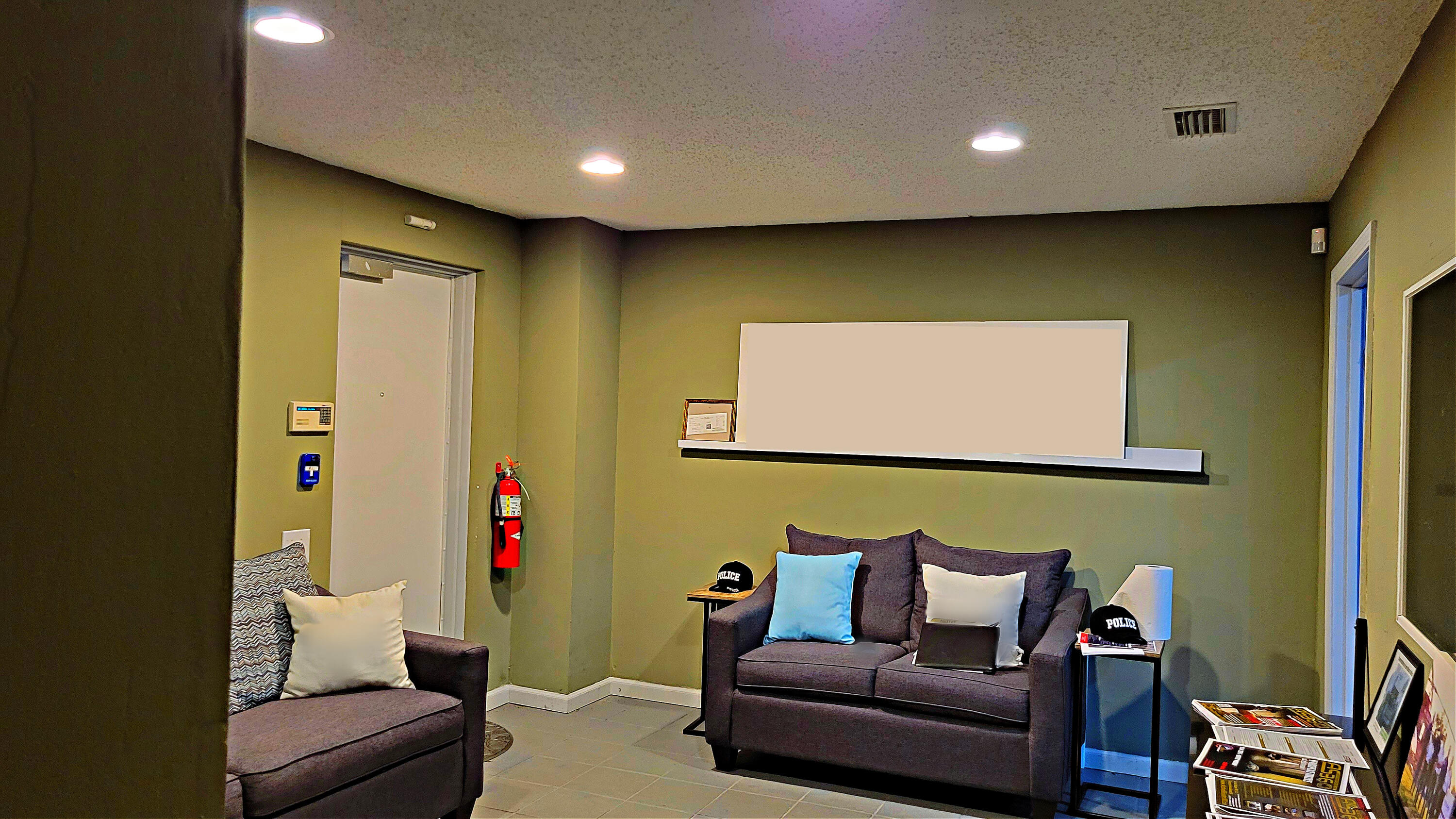 This Office Space/Training Room is approximately 673 sq feet, which can be modified. Additional Warehouse space is available. Terms are negotiable. Lease is a FLAT Rate, with water and electricity included in Flat Fee amount. The Office Space is wired with internet access. Tenant would pay access costs.