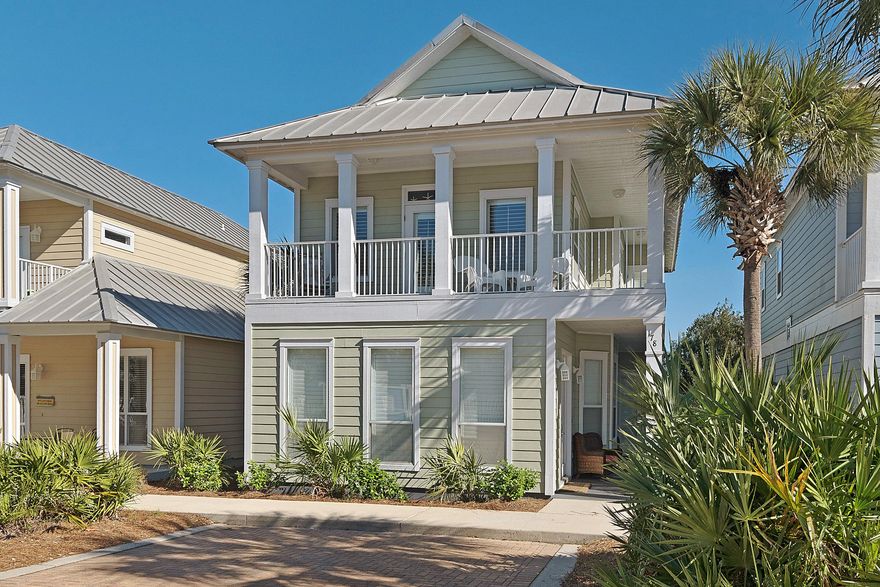 PREPARE TO FALL IN LOVE!!!JUST A SHORT DISTANCE TO THE BEACH AND THE 3000 SQ. FT. HEATED POOL WITH SPA AND SUN DECK. GATED COMMUNITY WITH BRICK PAVER STREETS AND DRIVEWAYS, UNDERGROUND UTILITIES, ACCESS TO THE CLUBHOUSE WITH EXERCISE FACILITIES, AND 310' OF WHITE SANDY BEACH. THIS WELL MAINTAINED HOME WITH AN OPEN FLOOR PLAN FEATURES 3 BEDROOMS EACH HAVING ITS OWN PRIVATE BATHROOM, SILESTONE COUNTERTOPS, LEGACY CABINETS, STAINLESS STEEL APPLIANCES, 9'' & 10'' CEILINGS, TILE IN MAIN LIVING AREA & BATHROOMS, METAL ROOF, HARDY PLANK SIDING & COVERED PORCHES. RENTAL READY. EXTERIOR HAS RECENTLY BEEN REPAINTED. ALL INFORMATION TO BE VERIFIED BY THE PURCHASER