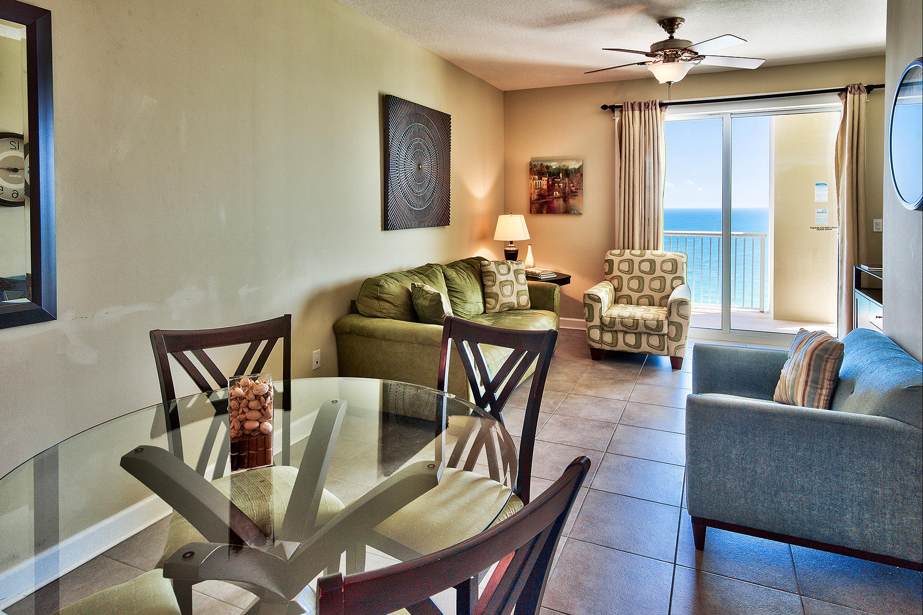 Bank has approved this short sale price. Short Sale. An exquisite 2BR/2BA Gulf front condo with bunk beds will sleep eight comfortably. The Gulf view master bedroom shares a spacious balcony that is also accessible from the living room. The master bath features dual vanities, a tub and separate shower, all beautifully tiled. This unit comes fully furnished and rental ready. The gourmet kitchen with breakfast bar features granite countertops and stainless appliances. With 650 feet of beach on the Gulf of Mexico, you can beach it or enjoy one of the many Grand Panama pools, including the beachfront pool, kiddie pool, roof top terrace pool, or two spa pools. The Tiki Bar will keep you refreshed on a hot summer day or after a tough workout at the state-of-the-art fitness center.