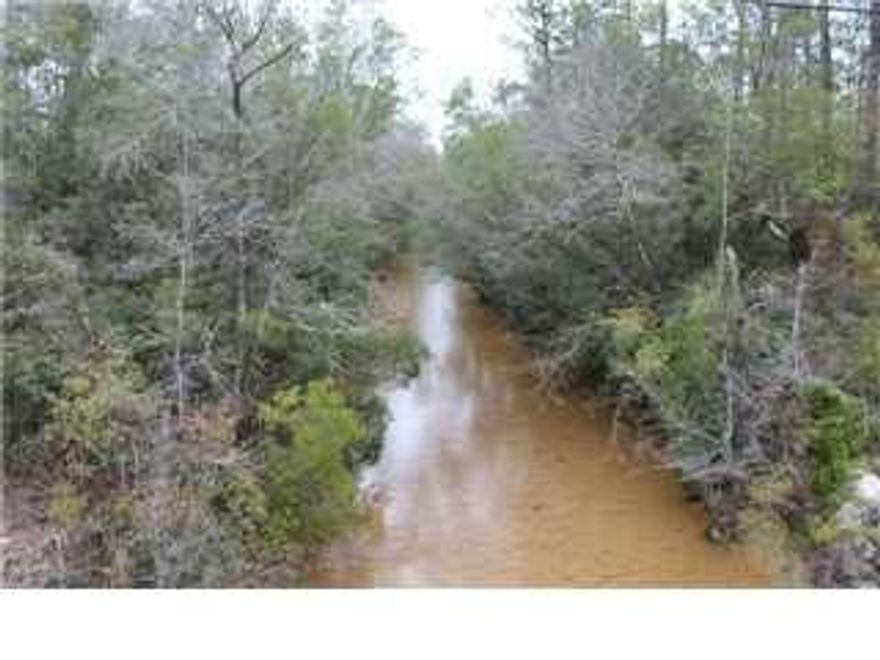 REO -Creek front,paved corner homesite! Ready to build your dream home.Located near Crestview and 40 minutes from all the local bases( Eglin, Duke, Hurlburt, 7th Special Forces). You will have the country get away without needing to sacrifice your commute to all your needs such as shopping, beaches, church's and work.