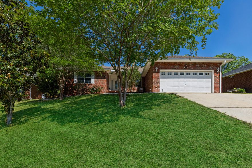 Back on Market, no fault of seller.Welcome home! This charming 4-bedroom, 2-bathroom home in South Crestview offers an open floor plan and easy commute! With a fenced in backyard, covered patio, and fire pit, enjoying the outdoors has never been easier. This home features a split floor plan, ample storage, and a cozy fireplace.Flooring in the main living area and kitchen appliances were updated in 2018, and the entire home is freshly painted! A new 50 gallon water heater installed June, 2023.  Located off of Hwy 10, this convenient location provides short drive times to military bases and schools. Seller is offering closing cost assistance of $10K.