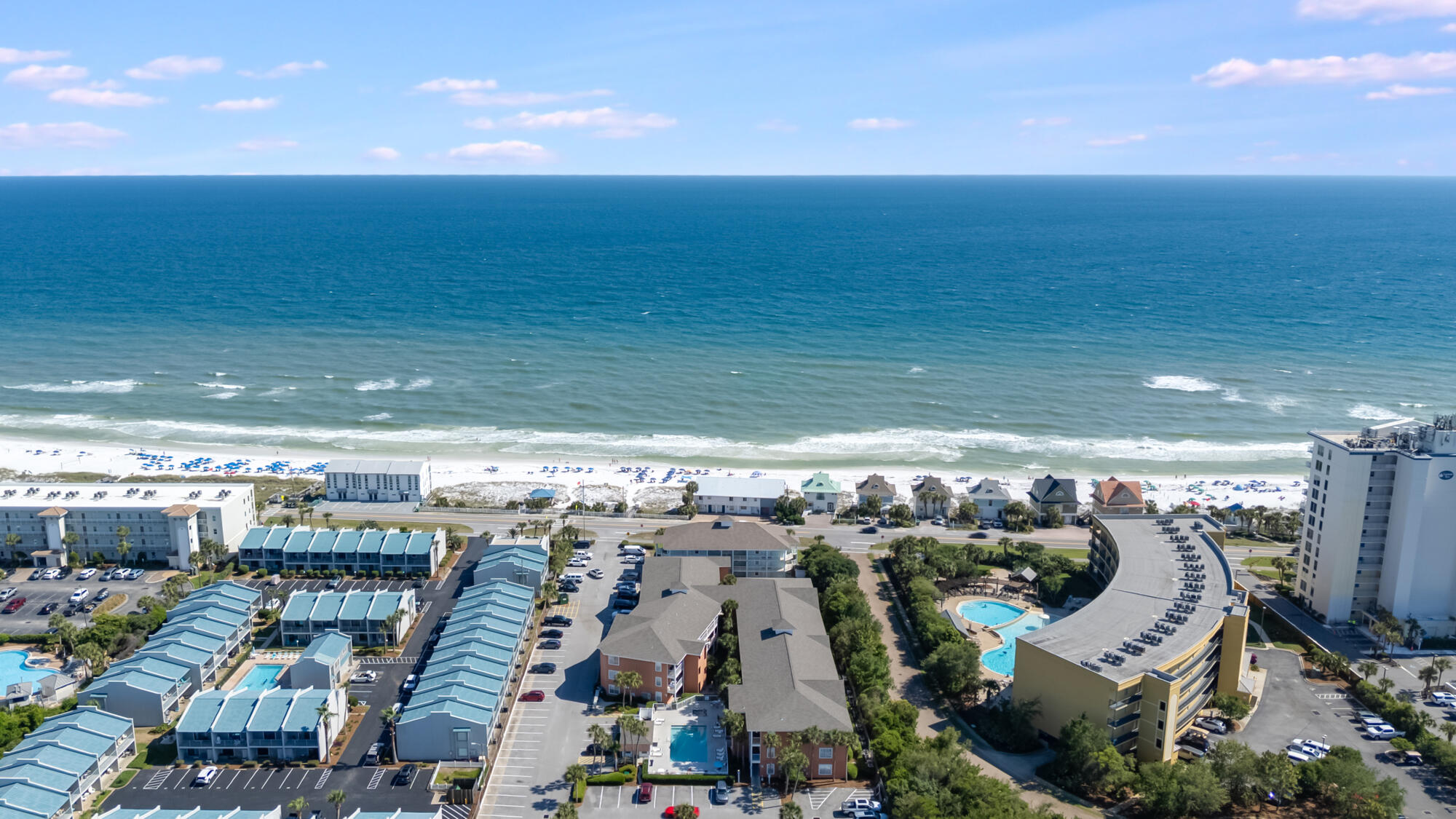 Welcome to GULFVIEW II, where sugar - white sands and emerald waters are just steps away! This charming 1 bedroom, 1 bath condo comfortably sleeps up to 6 guests with hallway bunks and a sleeper sofa, making it an ideal investment property or full-time residence. Beautifully maintained and fully furnished this east facing third floor unit features an open- concept layout and unobstructed views of the ocean. Gulfview II offers deeded beach access, two community pools, a hot tub , BBQ areas, and a fantastic location along scenic 98 - just minutes from shopping, dining, golf and entertainment. Weather you are looking for a high demand rental, a vacation getaway, or a quiet home by the sea, this condo delivers exceptional value in one of Destin's most sought- after locations.