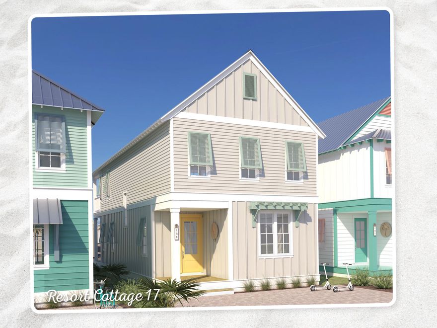 Don't miss your opportunity to enjoy everything the Margaritaville lifestyle has to offer!  This home is new construction with 5 bedrooms and 4 1/2 baths.  Located in the exciting new Margaritaville Beach Cottage Resort, homeowners and their rental guest will have a hard time deciding what to do first; you can relax in the huge resort pool, take a trip around the 425 ft long lazy river, ride down one of two waterslides, soak in the sun on the 580 feet of dedicated beach, play pickleball, have a margarita and cheeseburger brought to you poolside, games on the lawn, outdoor movies and much, much more.  This Breeze two story floorplan features 2,130 sf of heated/cooled space perfectly designed to fit your every need.