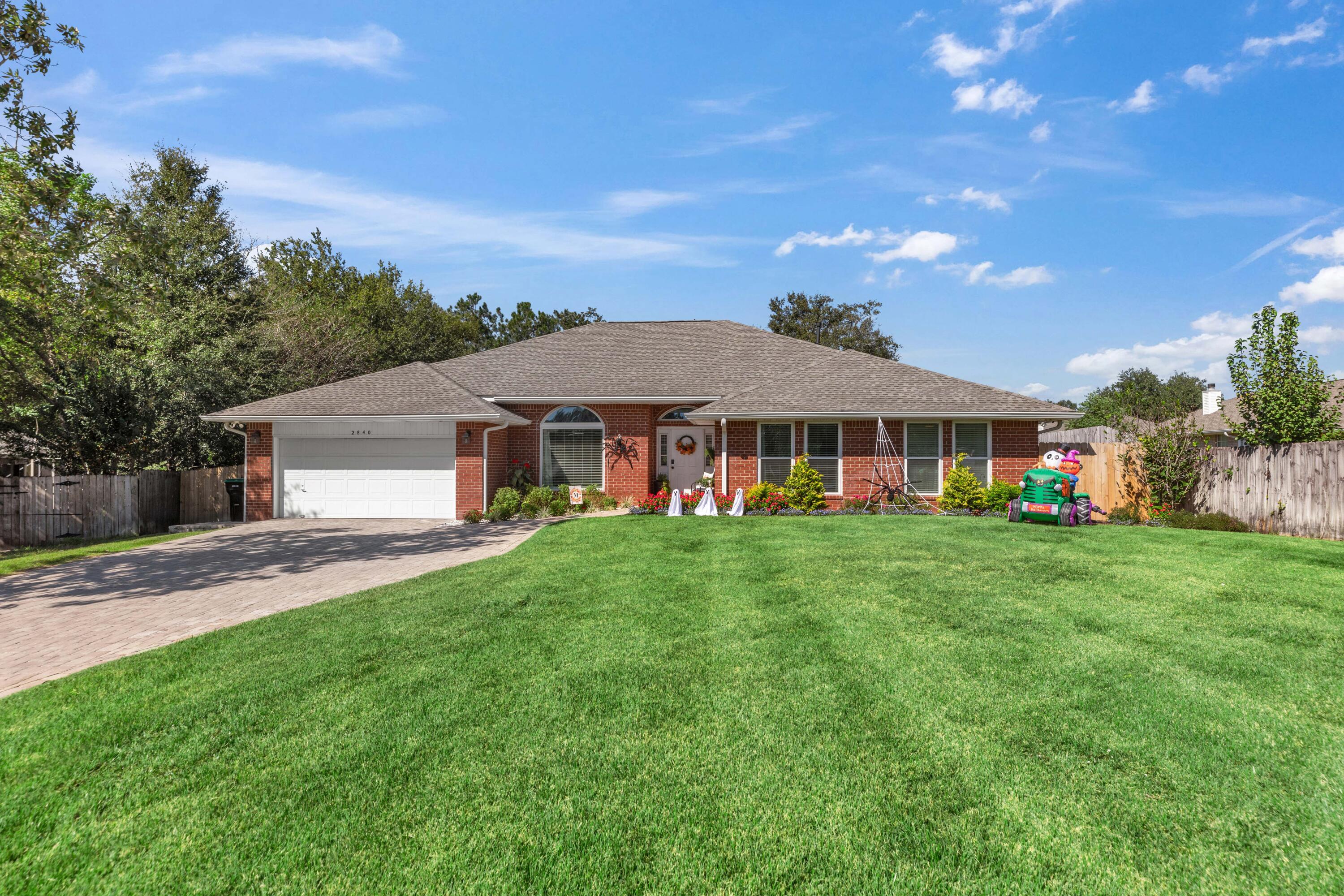 Discover your dream home in this beautifully renovated 4-bedroom, 3-bathroom single-family residence, conveniently located south of I-10 in Crestview. Tucked away in a peaceful cul-de-sac and backing up to a serene greenbelt, this property offers the perfect blend of privacy and modern living.Step inside to find a spacious and inviting layout, highlighted by a newly renovated master bathroom that exudes a spa-like atmosphere. Enjoy the luxury of a double vanity with elegant granite countertops, two generous walk-in closets, and a soothing garden tub. The master bath also features a separate shower and toilet for ultimate convenience.This home is packed with upgrades, including new Anderson windows, a state-of-the-art generator, and a durable TPO roof system. The outdoor space is a true paradise, complete with an over sized newly lined vinyl inground pool with a brand new Hayward pool heater, complete with a stunning fountain and ambient pool lights. Host gatherings around the beautifully hardscaped fire pit area beneath the charming pergola, or unwind on the expansive deck, equipped with speakers for your enjoyment.

Inside, every detail has been considered. Revel in new lighting and ceiling fans, high-end carpet in the bedrooms, and renovated bathrooms that elevate everyday living. The kitchen is a chef's delight, featuring new stainless steel appliances, including a dishwasher and flat top range.

Don't miss this opportunity to own a slice of paradise in Crestview. Schedule your private tour today!