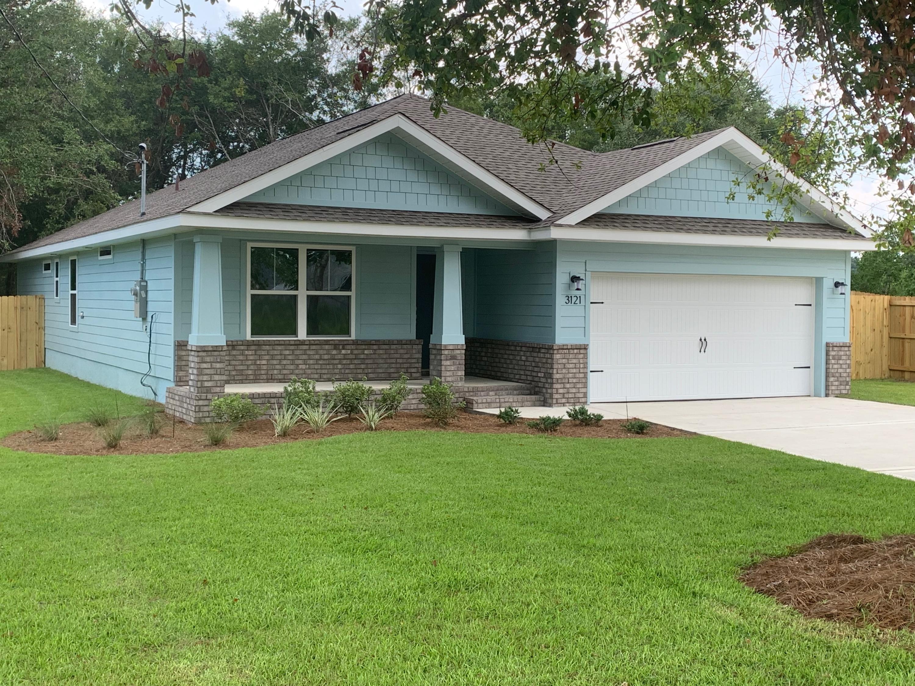 NEW CRAFTSMAN Custom Built Home in EAST NAVARRE~This luxurious 3 bed/2 bath floor plan is under construction... ~Great Location within easy walking distance to the Waterfront Navarre Park..and easy access to Navarre Beach, shopping and Hwy 98 to Hurlburt Field AFB.This Stunning Robbins Builders Custom Home offers trend setting features~Greeted by a walk in foyer sweeping through to your open floor plan ~Large kitchen enjoying Shaker custom cabinets with crown molding, beautiful granite counter tops~Under mount sink~S/S appliances,Huge walk in pantry and separate utility room ~wrap around Center Island with pendant lights ~open flow to the family room, Wood look flooring through the foyer, main living area, with tile in the laundry and