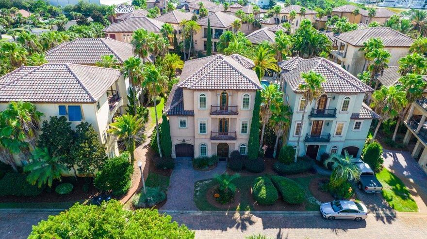 This beautiful Tuscan Villa located in the gated community of Saint Tropez is magnificently designed to replicate Tuscany while offering all of the benefits of being located in a tropical destination. Each floor boasts a private balcony over looking a lagoon style pool and cobblestone streets. Four spacious bedrooms can be found on the second and third floors. The kitchen and guest bathroom have recently been updated with beautiful granite and custom cabinetry, high end appliances along with new flooring. This tropical oasis offers a community pool and hot tub right off the back patio and private gated beach access directly across the street. This home has a strong rental history and is perfect for an investment property, second home or primary residence! HVAC replaced in 2021. This home has produced $107,000 in rental income in the last 12 months with 7 weeks of owner usage. Buyer is responsible for personally verifying measurements and details to the property. 