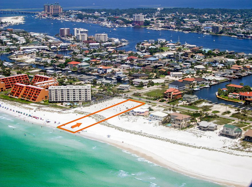 Rare Opportunity to own 100' of Gulf frontage (1.03 acres) on Holiday Isle! Enjoy spectacular Gulf and Harbor views from this estate lot measuring 480' deep. Build your dream home or purchase as an investment to capitalize on in the future. Rent a deep water boat slip just a short walk from this site! Holiday Isle in Destin is ideally located just minutes to shopping, golfing and all the popular restaurants. Don't miss this opportunity!!