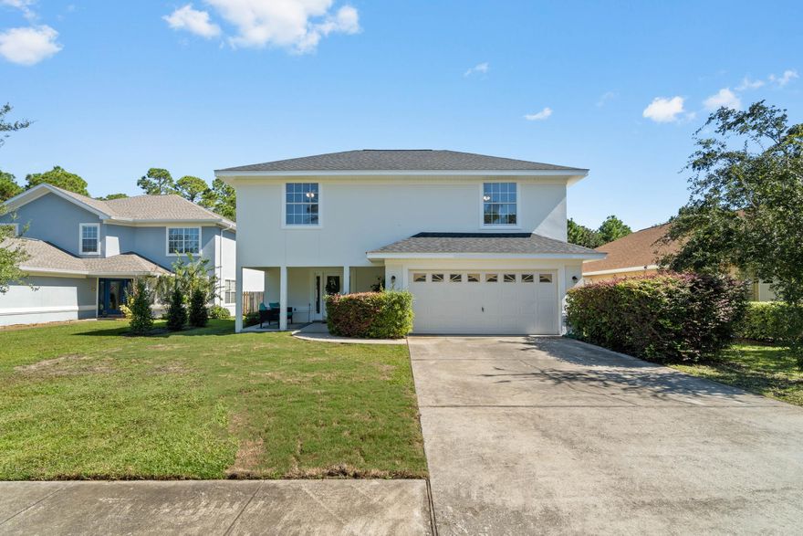 With over a $100,000 in IMPROVEMENTS, (see list under document tab) this home was designed for maximum versatility and is perfectly located in the heart of the Driftwood neighborhood offering easy access to all area conveniences; schools, restaurants, shopping, medical services, all types of entertainment, beautiful white sandy beaches as well the amenities the community has to offer; sidewalks, fishing access, a playground, a pool, a picnic area, and a county park.  The interior of this 3 bedroom/2.5 bath home boasts a welcoming foyer, open concept floorplan with 20'' ceilings,  a large corner fireplace, and a 1st floor powder room.  The kitchen has beautiful granite counters, glass tile backsplash, new stainless-steel appliances to include a wine/beverage refrigerator, a breakfast bar