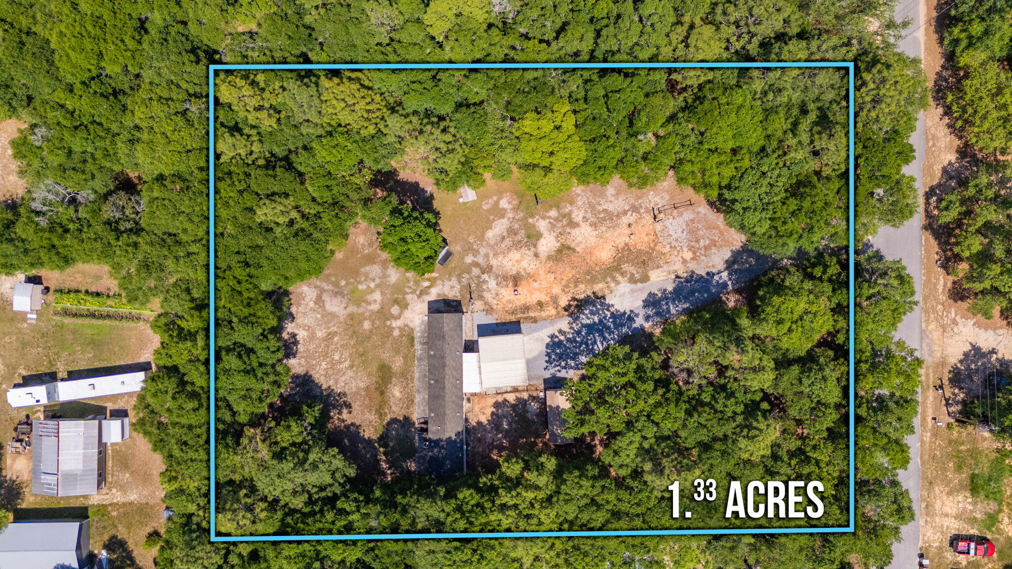 Discover the perfect blend of comfort and flexibility with this 1.33-acre property spanning two separate lots--one improved with a newer, well-maintained mobile home, and the other is vacant, but equipped with its own septic system and power pole, offering endless possibilities for future use or building your own dream home while living in the mobile home. As you step inside the mobile home to find vinyl floors throughout the main living areas, like-new carpet in the bedrooms, and a well-kept interior. The primary bathroom features a relaxing deep soaking tub, and a double vanity for relaxation, offering a touch of luxury. Outside, enjoy an insulated cover deck with an outdoor proof ceiling fan and light fixture. The aluminum rails are there for an added sense of security. enjoy a spacious carport, a brown storage shed, and plenty of room to stretch out. Need space for your RV, boat, 4-wheelers, or trailers? You've got it here. There's no HOA, and plenty of cleared land to park and play. Live on one lot and build on the other, bring the toys, or invest and rent. The options are yours!
