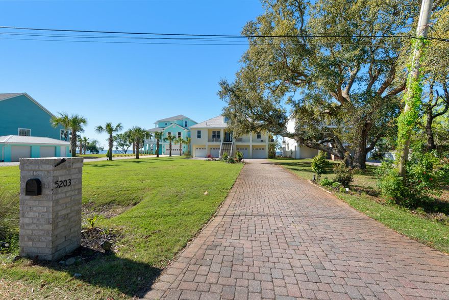 unning Home on Santa Rosa Sound with amazing views of the Sound and the Gulf Islands National Seashore from almost every room! You can't take your eyes off the view! As you walk through the front door, you'll see the first of 2 living areas, into the dining area, and the chef's custom kitchen with granite countertops, an island with a vegetable sink, tile backsplash, and stainless KitchenAid appliances. So much storage with a walk in pantry and oversized utility room that has a sink and cabinetry. The main floor also has one of the 3 additional bedrooms, a full bathroom, and the primary suite & bath. The primary suite is spacious and has his and her walk-in closets. The primary bath has double vanities, a tile shower with multiple sprayers and a jacuzzi tub. French doors lead to the screened in patio from the primary bedroom, and both living areas. The back patio has slate flooring and an outdoor kitchen with grill, refrigerator and sink. The second floor consists of a sitting area large enough for a couch, 2 very spacious bedrooms, each with walk in closets, and an on suite bathroom. There is wood and tile flooring throughout the home. The garage has parking for 4+ cars and room for storage. There is a reinforced pad in the garage and a closet on the first floor for a future elevator. The sparkling salt water pool, beautiful Pergola, and large deck area is fenced. The home is built to hurricane standards and has hurricane windows, hardi plank siding, and a metal roof. Current owner added over $200,000 worth of upgrades, including very recent ECO piling flow through pier and dock with a remote boat lift and jet ski lift with water and electricity. The seller replaced the front staircase and back staircase with Trex. The garage floor has the epoxy coating, new irrigation system, new fence, new garage doors with remote access, smart lock, surround sound, and ring system. This house has it all! Make your appointment today! (Flood ins is $1926- HO ins is $6756.)