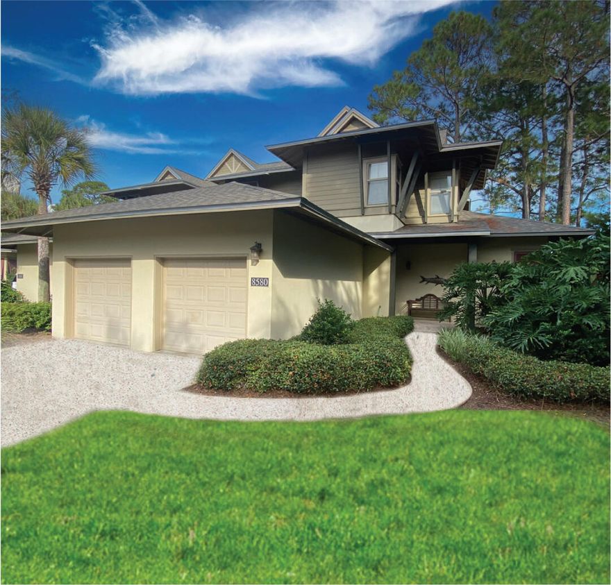 This well appointed townhome features three bedrooms, three full baths, and a half bath with a double-car garage. Located in one of the most sought-after subdivisions of Magnolia Bay, within Sandestin's Golf and Beach Resort. This townhome features an open floor plan with 10-foot ceilings and 8-foot solid mahogany French doors. Never before on the rental market. Fabulous investment opportunity offers a primary bedroom and bathroom on the first floor as well as the 2nd floor.The home is ready for someone to enjoy as a primary residence, or it would make a great second home or rental property.The property is being offered fully furnished--large screened porch overlooking double fairways of Sandestin's Baytowne Golf Course.