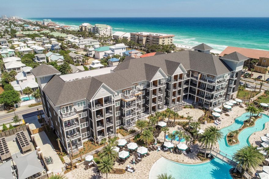 The Henderson Lofts is Destin's Newest Luxury Development! Located at the corner of Matthew Blvd & Scenic 98 right next to Henderson Beach State Park. Incredible amenities include TWO POOLS, (a family pool with lazy river & adult only pool), PRIVATE beach access, PRIVATE beach club, on-site fine dining, a fitness center, and ROOM SERVICE. Walk right out to the lazy river pool from this 1st floor unit! Condo being sold fully furnished and rental ready! Buyer to verify all information and dimensions.