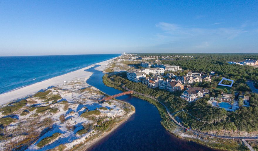 Location, Location, Location! This is a very unique lot located on a green space which looks out to Camp Creek Lake. It is one of the few lots left that will have extended views of the Lake and Gulf from the higher levels of the house. WaterSound Beach is located on the south side of Scenic Highway 30-A. The community has a mile of beach frontage, five miles of boardwalks, parks and two community pools. Come view this rare opportunity today!