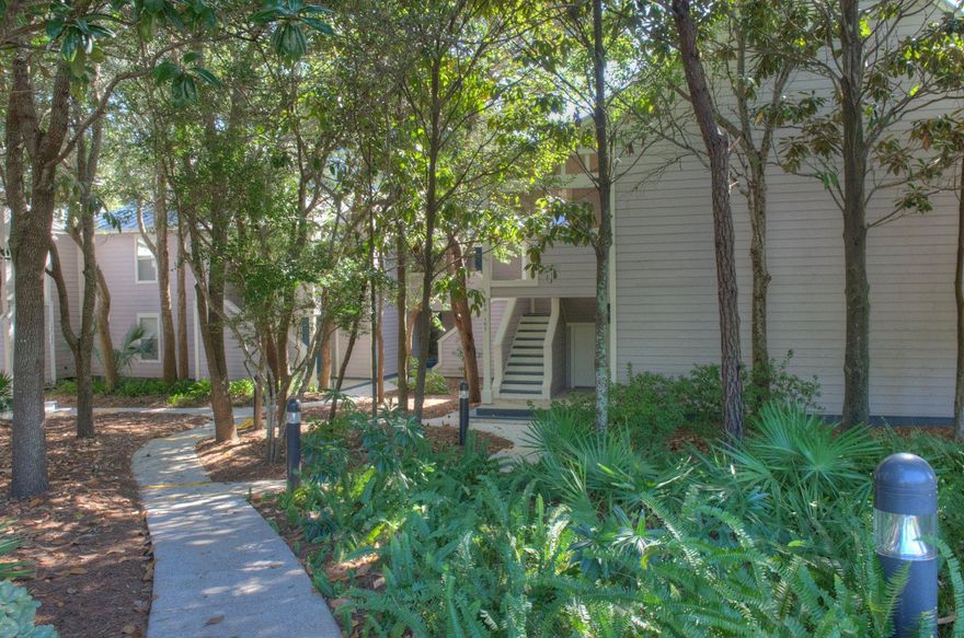 Remarks: This condo has been completely renovated. The minute you walk into this open and airy you feel like you are in the tree tops. Walking out into the screened patio you have great views of the beautifully landscaped fountain and grounds. The kitchen features stainless steel appliances and concrete countertops with new backsplash. The huge master has walk-in subway tile shower and plenty of space for sitting area. The spiral staircase leads up to the spacious third bedroom-plenty big enough for two double beds and full bath.