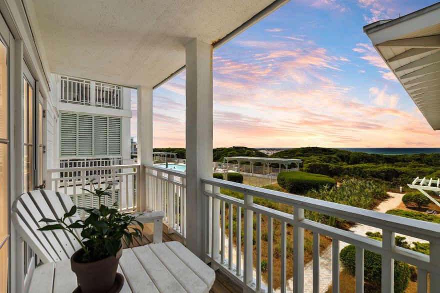 MOTIVATED SELLER! $50K decor credit + 6 seater golf cart included!Gulf-Front Luxury in WaterColor Beachside Condos - Unbeatable Location with Stunning Views!Experience the pinnacle of coastal living in this exquisite 3-bedroom, 3.5-bathroom, two-story Gulf-front condo located in the highly sought after WaterColor Beachside Condos. Boasting breathtaking Gulf views, this residence offers an unparalleled location just steps from the beach access, 75 yards from the entrance of the WaterColor Beach Club, and a short walk to Seaside Town Square. With two dedicated parking spots, a 6-seater electric golf cart included with purchase, and access to world-class amenities, this condo is an exceptional find along 30A. Beautifully designed with a spacious and inviting living area, this home is perfect for relaxing after a day at the beach. French doors open to a private second-floor balcony, where sweeping views of the Gulf create the perfect backdrop for morning coffee or evening cocktails. The gourmet kitchen is thoughtfully appointed with modern appliances, ample counter space, and a stylish dining area, making it ideal for both cooking and entertaining.
This spacious condo boasts brand-new windows and doors that enhance both security and tranquility while showcasing breathtaking views and filling the space with abundant natural light.
This residence comfortably accommodates up to ten people, offering luxurious sleeping arrangements across two floors. The first level features a king suite with an en-suite bathroom, along with a Queen Murphy bed in the living area and a half-bathroom for convenience. Upstairs, the primary king suite boasts a spa-like en-suite bathroom with a soaking tub, shower, and double vanity. A spacious guest room with two queen beds shares a beautifully designed full bathroom with a shower-tub combination.
As a WaterColor owner, you'll enjoy exclusive access to premier resort-style amenities, including the WaterColor Beach Club with its beachfront pools, cabanas, and dining options, as well as Camp WaterColor featuring a lazy river, waterslides, and family-friendly activities. Additional amenities include private beach access, tennis courts, Frog Pond, and The Boat House, offering kayaking and paddleboarding adventures.
Located in one of 30A's most coveted communities, this condo is just minutes from the charming streets of Seaside, where boutique shopping, art galleries, and award-winning restaurants await.
Whether you're looking for a luxury vacation home or an investment property, this Gulf-front retreat offers the perfect combination of location, amenities, and breathtaking views. Don't miss your chance to own a piece of paradise in WaterColorwith a 6-seater electric golf cart included and a motivated seller ready to make a deal, schedule your private showing today!