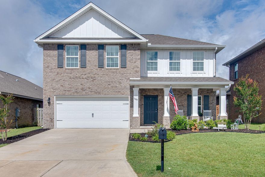 Stunning home in Waterford Sound!  5 bedrooms with main floor Master bedroom with walk in closet. Master bathroom has a tiled shower and separate tub with dual sinks and granite counters.  Separate water closet.  Main floor large laundry room with extra storage under the stairs.   Main floor has wood look tile flooring, beautiful gray cabinets with granite counters & tiled backsplash.  Stainless steel appliances.  Carpet is upgraded.  4 bedrooms, with ample closet space and 2nd living room/movie room/kids space upstairs with a full bathroom & granite counters.  Backyard is fully fenced, includes a large deck for entertaining & shed.  Garage has 220 plug. Premium lot which gives you plenty of room to add a pool if desired.  Schedule your showings today before this one is gone!