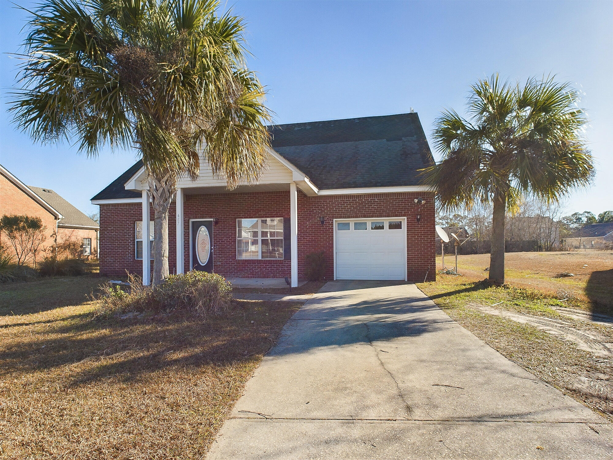 Charming 3-Bedroom Home in Brandon Oaks - A Perfect Investment Opportunity!Just north of the 331 bridge, this 3-bedroom, 2-bathroom home offers the ideal combination of location and potential. Boasting 1,444 square feet of open living space, this two-story gem is ready for an investor's touch to add cosmetic updates and make it truly shine.The home features an inviting open floor plan with raised ceilings, granite countertops, cherry cabinets, and tile flooring in the kitchen and baths. The master suite, occupying the entire second floor, offers ultimate privacy and comfort. Downstairs, two additional bedrooms and a full bath provide plenty of space for family or guests. Additionally this home has a large yard and a spacious one-car garage. Located just 15 minutes from the beach.