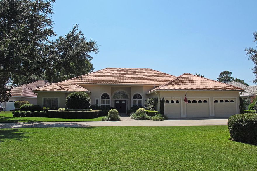 BACK ON MARKET! Spectacular custom home fronts on the 3rd hole and 4th tee at Shalimar Pointe Golf Course in this beautiful gated community. Expansive windows seamlessly meld the extensive indoor and outdoor living areas together. Soaring ceilings and a spacious open and split floor plan, gourmet kitchen and formal dining room, an extra office as well as an enclosed porch and pool area provide you with lots of room for relaxation. Only one owner, who had the home custom-built. Be sure to see the 3D Matterport Walk-through Virtual Tour!As you enter the home and look from the foyer through the living room, over the sparkling pool and out to the golf course, THE VIEW WILL CAPTIVATE YOU. Walking into the living room, notice the 3-sided fireplace that also faces the breakfast nook, (cont'd)