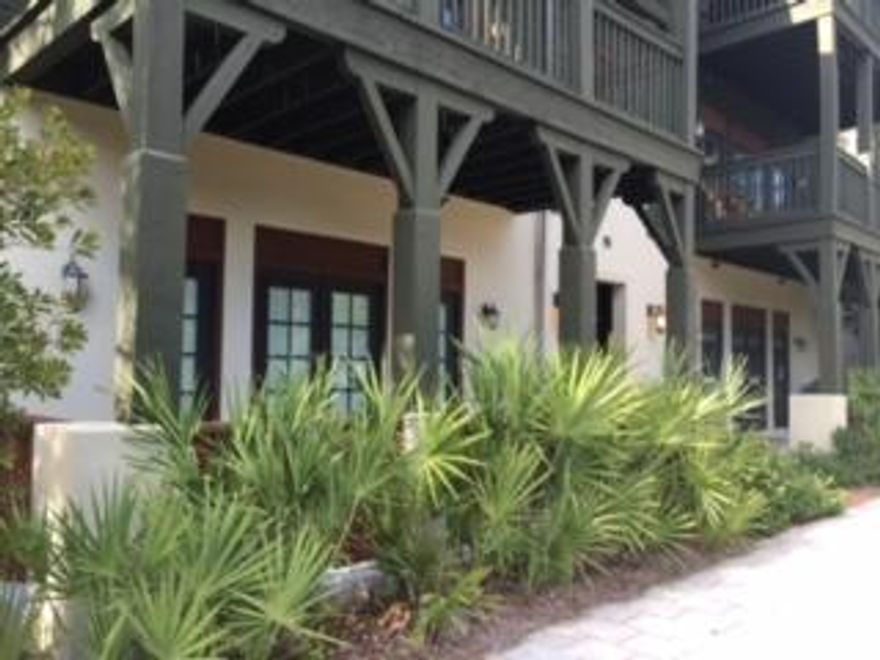 This is one of the best units currently available in the Flats at Rosemary Beach!Corner unit located on the first floor so you can step right out after a day at the beach to enjoy St. Augustine Green or the fabulous Rosemary Beach Owners Pavillion! 2 Bedrooms and 2 Full Baths, hardwood floors make this unit a keeper!Buyer to verify all dimensions and measurements.