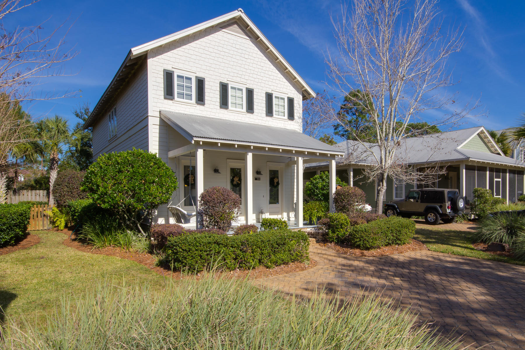Two Master Suites in this 2396 sq. ft. home with 3 bedrooms+Bonus Room + 3 FULL Baths! High quality construction by Huff Homes, with travertine floors, 10 ft. ceilings, crown molding, 8 ft. doors, recessed lighting, granite counter tops an breakfast bar. Carson Oaks offers boat storage and ramp on deepwater Mack Bayou leading to the Bay and Gulf of Mexico! Experience coming home to a canopy of live oaks and relaxing on your front porch swing while the HOA maintains your yard! Enjoy the social events at the community pool, basketball court and common areas. Experience the convenience of living just minutes from some the most beautiful beaches in the world and the best shopping and dining South Walton has to offer, or meet friends for a round of golf or tennis at a nearby resort.