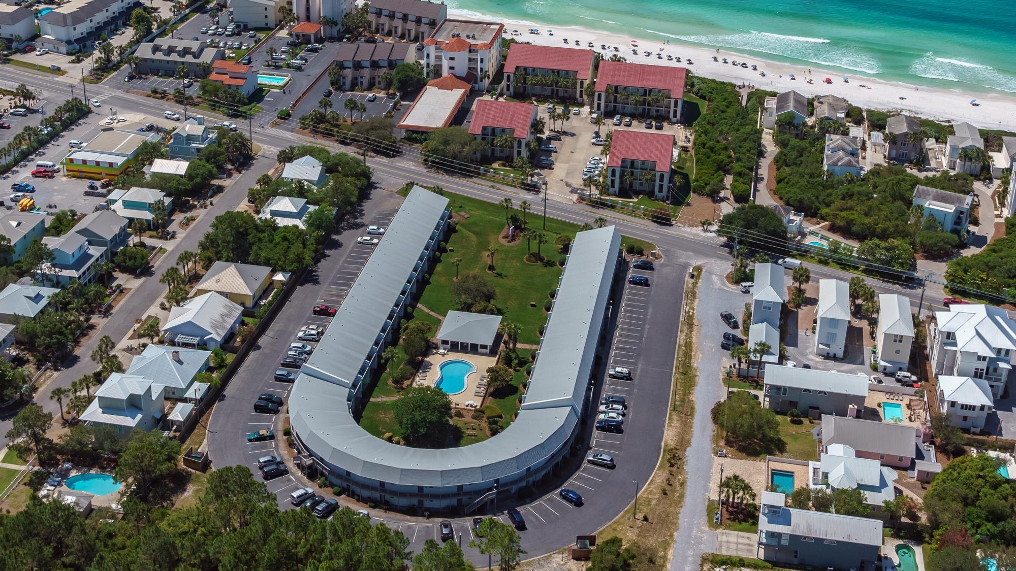 The bathroom has been updated. Popular Hidden Beach Villas studio in Seagrove Beach on 30A. Located less than 150 yards to the deeded beach access and only a short walk or bike ride to Seaside. ***Buyer is responsible for verifying specific details. Any information contained in this listing is believed to be accurate, but is not guaranteed.