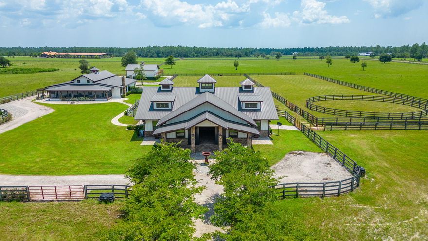 Welcome to the epitome of luxury equestrian living. This magnificent equestrian farm is available in two captivating options - main home, upscale stable and 10.51 acres or with 25 acres. At the impressive tree-lined entrance you are greeted by flanking brick columns with life-size horse statues, The property's grand jewel is the lavish stable, complete w/center chandelier, six upscale stalls ensures your horses are in the utmost comfort, automatic water bowls, anti-fly misting system, tack room, wash rack, office/bdrm, bath, laundry, plus! Elegant main home with ample living space includes upscale furnishings and 2835 sf of enclosed space perfect for custom expansion! Gorgeous kitchen, living area, spacious bedroom, property is fenced, cross fenced, multiple paddocks, equip building, plus