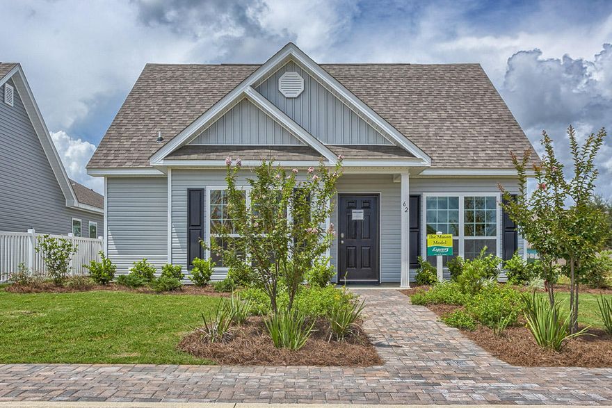 Closing cost incentive provided using builders preferred lender.The Mason plan has 3 bedrooms, 2 bathrooms and a two car garage. This is a very open plan that offers lots of natural light. Seperate garden tub and shower and large master bedroom. Split bedroom planMonthly HOA fees for Schooner Landing Section of $ 293 INCLUDE: Over 200 Cable channels, Access to all pools, 24hour gym, Clubhouse, Movie Theatre, Tennis and Basketball Court, Playground, Bay Club with Fishing Pier. HOA in Schooner Landing also INCLUDES a full landscaping program. Every Yard is Maintained- Cut, fertilized, mulched, irrigation included.