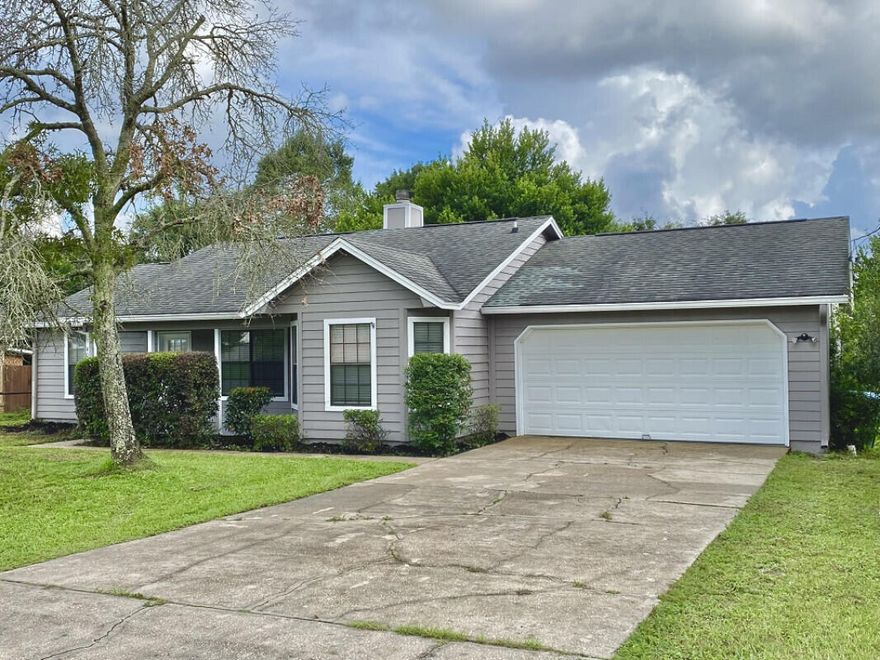 NEW ROOF Sep '22! This 3-bedroom 2-bath ranch sits just South of Crestview. Ideally situated to both Duke Field and Eglin Air Force Base, you can enjoy all of the benefits of being near the Gulf Coast yet remain outside the fray. With spacious front and back yards, there is plenty of outdoor space for the family to enjoy and lots of room for a pool. This home features a large open main living area with a gas fireplace, a large tiled, eat-in kitchen with an abundance of cabinets, and opens to the dining area across a huge breakfast bar.  The master suite with two walk-in closets has a large vanity separate from the bedroom but not inside the commode and shower area, maximizing efficiency. This home has a new roof being installed Sep 2022!