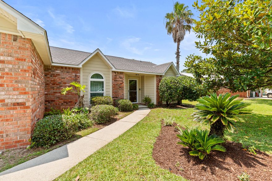 Welcome to your future coastal haven! This charming 3-bedroom, 2-bathroom home offers the best of both worlds: serene bay breezes just a block away and the sugar-white sands of the Gulf within easy driving distance. Forget long commutes for dinner, retail therapy, or stocking the pantry - delightful restaurants, diverse shopping, and convenient grocery options are all right around the corner. Come experience a lifestyle where every day feels like a vacation!UPGRADES: Vinyl siding replaced with Hardie Board; windows, doors and garage door were all replaced with hurricane-rated products; water heater replaced in 2024; granite installed in kitchen and hall bath; replaced carpet in bedrooms & tile installed in all living area