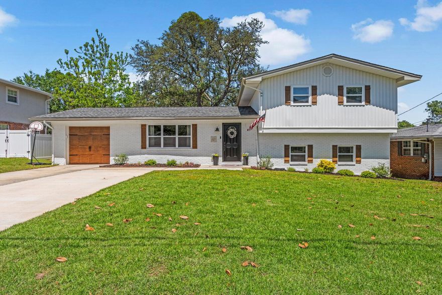 Welcome in to this extensively remodeled home boasting beautiful, coastal inspired finishes throughout. All new everything in 2020-roof, hvac, tankless hot water heater, complete rewire, windows, floors, paint inside and out, stainless steel appliances, landscaping and large shed with power.  This home sits across the street from a cul de sac providing a great area for kids to ride bikes and play. There are two master bedrooms-one with a separate entry offering a perfect space for a mother-in-law suite.  Enjoy picking oranges, lemons and grapefruits from your private, fully fenced in backyard. Conveniently located in the heart of Fort Walton Beach and close to grocery, shopping, downtown, Eglin and Hurlburt and only 10 minutes to the beach.