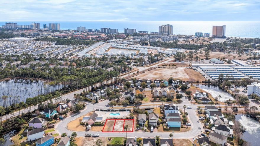 INVESTOR ALERT! Amazing opportunity to secure 3 lots within Harrison's Walk, a highly desirable community located just 1 mile from the beach! This charming community consists of beautiful Florida cottages and is nestled among serene lakes and lush surroundings. The development already has underground utilities in place, so these lots have electric, gas, water, sewer, and cable ready to go. The community does not allow short-term rentals making it perfect for a primary residence or long-term rental (6+ months). Harrison's Walk offers a nice community pool and is close to great dining and shopping options as well as fun attractions like Shipwreck Island Waterpark and Rock'it Lanes. Lots 50, 51, and 52 measure ~35x70 each totaling 0.17 acres.