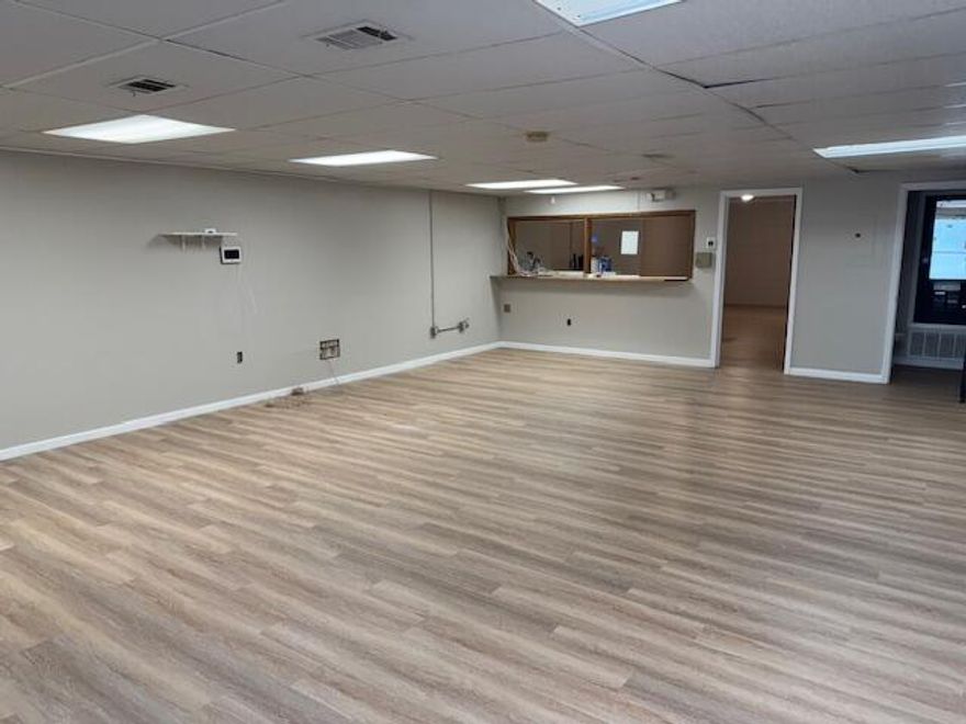 This 1,100 sq. ft. unit is perfectly situated on a high-traffic street, offering excellent visibility and accessibility for your business. The space will feature brand-new flooring and fresh paint throughout, giving it a clean, updated look.