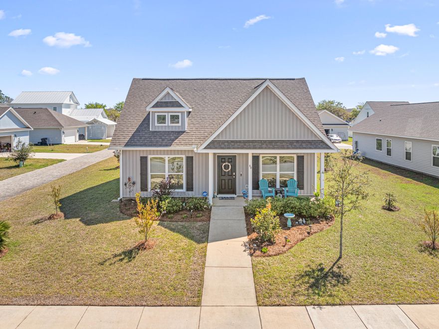 Welcome to 80 Woodsorrel Street -- where charm, thoughtful upgrades, and outdoor living come together in the heart of the Owl's Head community in Freeport.Perfectly positioned just off Highway 331, you'll enjoy the best of both worlds--peaceful neighborhood living with easy access to everything. Located approximately 8 miles to I-10 and just 16 miles to the white sand beaches and lifestyle of 30A, this location delivers both convenience and coastal connection.This beautifully maintained 3-bedroom, 2-bath Bayberry plan offers a highly desirable single-story layout with an open-concept design that seamlessly connects the living, dining, and kitchen spaces--ideal for entertaining or everyday living.The kitchen is a standout, featuring upgraded granite countertops, a stylish backsplash, and stainless steel appliances, creating a clean, modern feel that buyers are looking for.

Step outside and fall in love with the curb appeal--lush landscaping filled with azaleas, gardenias, palms, and crepe myrtles creates a warm and inviting first impression. Out back, your private retreat awaits with a custom pergola strung with lights and a brick patio, perfect for relaxing evenings, entertaining guests, or enjoying Florida living year-round. The seller has also added a sprinkler system to keep everything thriving year-round, along with gutters for added functionality and peace of mind.

The spacious primary suite offers comfort and functionality with a large walk-in shower and an expansive closet conveniently located off the bathroom.

Owl's Head is known for its thoughtfully designed layout, featuring rear-entry garages for a clean streetscape, along with community amenities including paved walking trails and a serene spring-fed lake--ideal for enjoying the outdoors.

Bonus: The seller is offering $5,000 in concessions toward the buyer's closing costs--adding even more value to this incredible opportunity.

This home blends location, lifestyle, and livability--don't miss your chance to make it yours.

