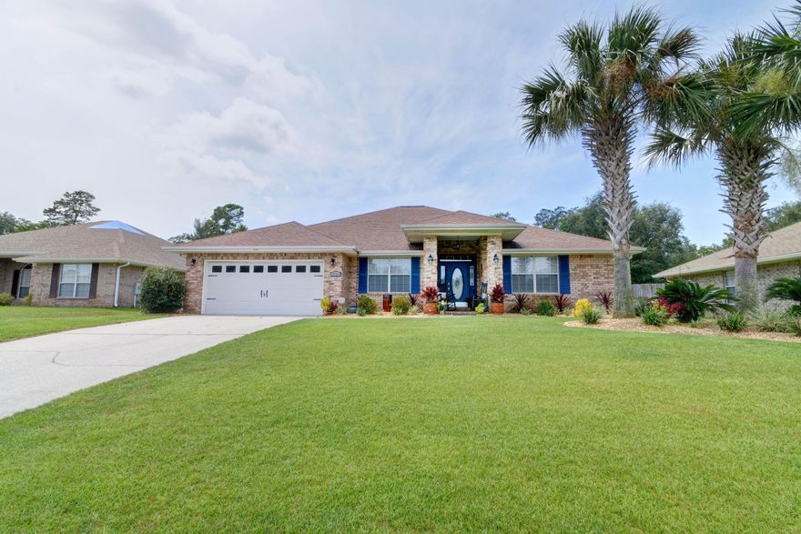 Welcome Home. This beautiful 5br/ 3ba home is move in ready. The kitchen features a large island with plenty of power outlets and undermount double sink, granite countertops, and coffee bar, and stainless steel appliances. The bedrooms are LARGE, with carpet in only 2 of the 5 rooms. Stained french doors on the front 2 bedrooms, and a large entryway area. Schedule showing today. Won't last long.