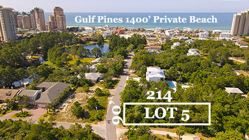 Gulf Pines offers some of the largest lots; nearly a half-acre located South of Hwy 98 to build your dream beach home. Gulf Pines includes 1,400 Feet of PRIVATE SUBDIVISION BEACH with Secured Beach Access, Boardwalk, Covered Pavilion, Picnic Tables, plenty of parking. It is rare to find a private, low density community with such a large private beach and voluntary $300 annual dues nestled in the heart of South Walton County near Sandestin Beach Resort offering a short Drive to 30A and Destin. Please see attached community documents for more information.