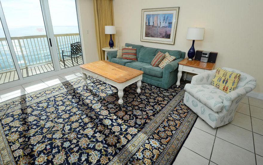 Raising the standard of beach living, this 1bed/2bath bath Calypso condo flaunts the splendor of the sun drenched surf with the beauty of inspired interiors. Calypso is the closest building to famed Pier Park. The condo's location within the Calypso development is highly coveted, offering unbelievable western views of the fishing pier, Pier Park and best of all...miles and miles of shoreline to enjoy magnificent sunsets!! Enjoy the most beautiful beaches in the contiguous 48 through from the condo's interior or from the condo's generous balcony. Interior features include tile floors in living area, 9ft ceilings, with granite counter-tops in kitchen and baths along with GE appliances