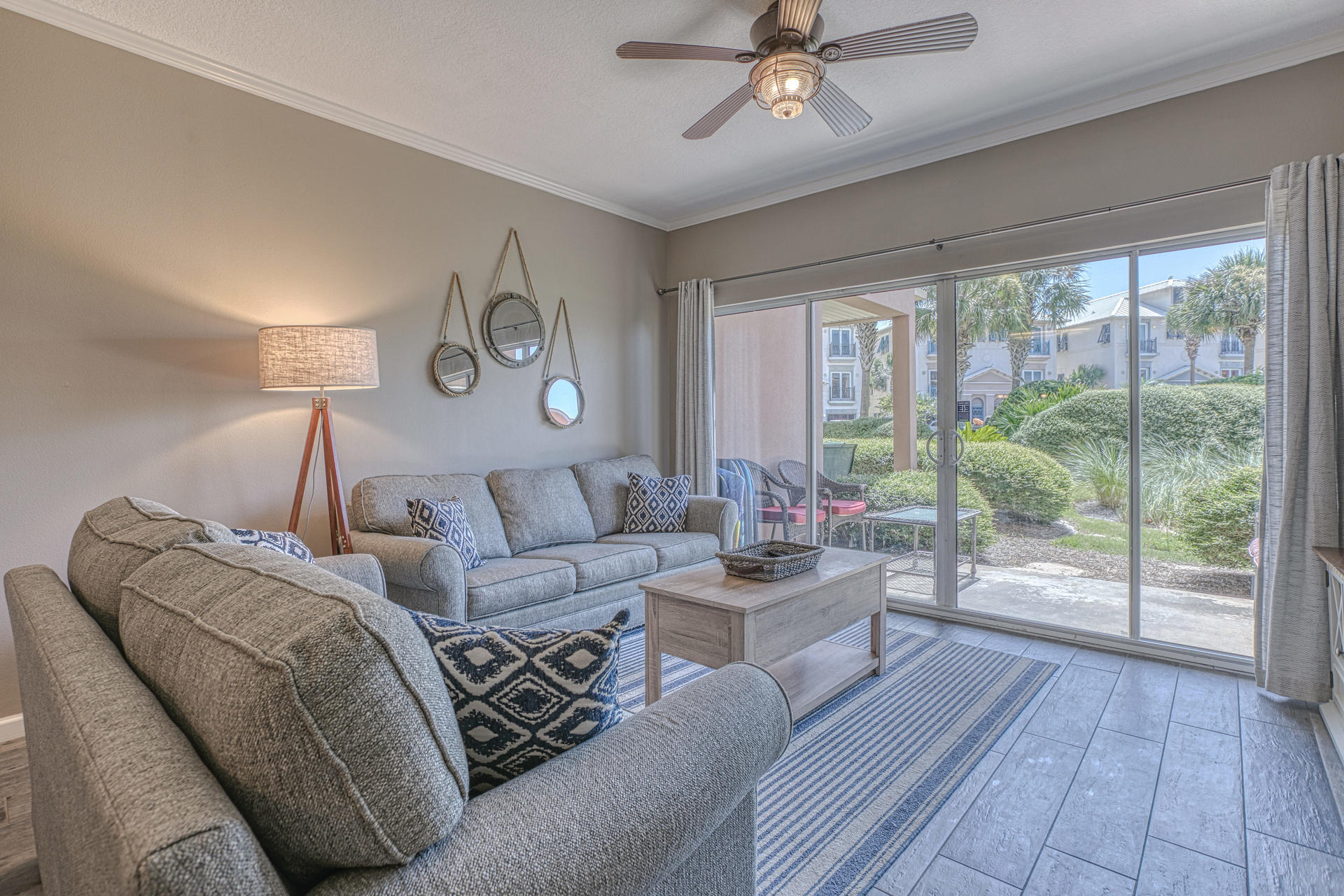 All 'REASONABLE OFFERS' will be considered!!!!!Amazing location in the heart of popular Frangista Beach, this ground floor walk-out Unit is just steps from the Deeded Beach Access on the Gulf! Two bedrooms plus 2 pull-out sofas sleep 8 comfortably. Rental projections near $40,000!! Completely renovated with newdesigner tile flooring throughout, new fixtures, appliances, lighting, and paint. The hot water heater was replaced in 2016 and a new HVAC Sstem installed in 2017. Full-size Washer and Dryer in Unit. The property comes fully-furnished and rental ready. Low-density buildingfeatures a luxurious pool and grilling areas set in a lush tropical setting. Enjoy the sunset from the covered patio and walking distance to shops and restaurants along Scenic Gulf Drive!