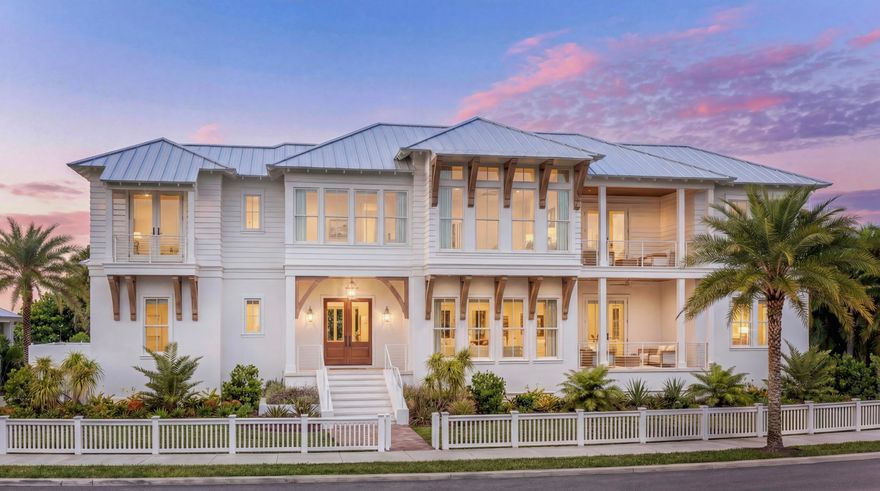 Situated on one of the largest homesites in the gated community of Carillon Beach, this exceptional pre-construction luxury custom home offers gulf views and stunning views of Lake Powell, one of the world's rare and protected Coastal Dune Lakes. Designed by renowned architect J. Michael Hunnicutt and to be built by Grand Bay Construction, a respected builder known for quality craftsmanship, attention to detail, and experience in luxury coastal construction, the residence reflects timeless coastal architecture and elevated design throughout. The home features 4,151 square feet of heated and cooled living space and is thoughtfully designed with six ensuite bedrooms, including two primary suites, along with seven full bathrooms, one of which is located in the carriage house, and a half bath serving as the pool bath, in addition to an exterior shower, providing generous accommodations for family and guests. Interior living spaces are both spacious and versatile, featuring a well-appointed living room with lake views and a separate den or game room ideal for entertaining or relaxation. The kitchen serves as the heart of the home and is designed with a large island with seating, Wolf appliances, a 48 inch subzero refrigerator and high-end finishes with thoughtful details that balance functionality with refined coastal style. The residence includes an elevator shaft, a swimming pool with an integrated jacuzzi, and a garage with dedicated spaces for a car and a golf cart, along with ample additional on-site parking for up to six vehicles, making it ideal for both everyday living and hosting guests. Two covered porches and seamless indoor-outdoor living spaces are anchored by a ventless fireplace in the living room and an outdoor fireplace overlooking the pool, creating inviting gathering areas designed for year-round enjoyment.
Located within a 24-hour private, gated community, Carillon Beach is celebrated for its pristine sugar-white sand beaches, charming town center, boutique shopping and dining, and an exceptional array of amenities. Residents enjoy multiple beach access points, several community pools including a gulf-front pool, tennis, pickleball, and basketball courts, and a golf-cart-friendly lifestyle enhanced by planned social events and activities hosted by the HOA, creating a vibrant yet relaxed coastal community. This property offers exceptional versatility as a primary residence, second home, or high-performing short-term rental with strong income potential. This property is pre-construction. All renderings, plans, and images are conceptual, not exact, and subject to change. Finishes, dimensions, features, and specifications may vary, and the final product may differ from the renderings, plans, or models shown.
