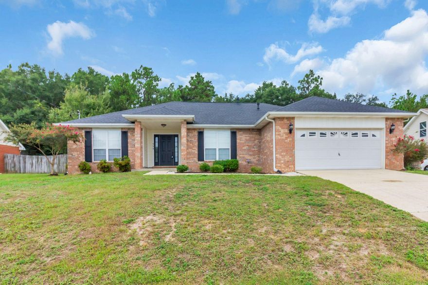 Welcome to this charming brick ranch-style home featuring a desirable split bedroom floor plan. Step inside to find beautiful LVP flooring throughout and a cozy wood-burning fireplace, perfect for those cooler evenings. The spacious primary suite offers a relaxing retreat with a garden tub, double sinks, a separate shower, and a generous walk-in closet. Enjoy outdoor living in the privacy-fenced backyard, complete with a covered patio--ideal for entertaining or unwinding. Conveniently located with easy access to Eglin AFB and Duke Field, this home is a must-see! Contact us today to schedule a viewing. Call 850-729-0399 View rental requirements or apply at www.RentwithBSR.comNo smoking or vaping. Cats may be allowed with some restriction and a $400 non-refundable pet fee. No dogs. 
FEES: $50 per adult 18+ application fee, Landlord Liability Policy (if proof of Renter's coverage is not provided) $15 mo, Pest Assurance pest control policy $20 mo.