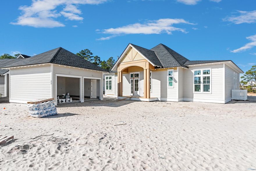 Back by popular demand! The Duxbury plan, a unique single level home designed by Romair Construction, situated on a pie shaped lot showcasing a sizeable backyard surrounded by a 6 foot privacy fence. This stunning residence offers four bedrooms, four bathrooms, a powder room, plus an office, providing ample space for your family and work needs. The 2-car detached garage is conveniently located within close proximity to the laundry/mud room and separate from the main living area.As you step inside, you'll be greeted by the 12-foot ceilings with 8-foot solid core doors and a seamless flow from the living area to the kitchen and dining space, perfect for entertaining and everyday living. The attention to detail is evident in every corner of this home with strategically placed bedrooms throughout the home, offering privacy and tranquility.

The kitchen is a chef's dream, featuring quartz countertops that add a touch of elegance and durability. The 36-inch dual fuel range, 36-inch French door cabinet panel refrigerator with bottom freezer, and cabinet panel dishwasher appliances by GE Monogram Integrated, make cooking and entertaining a breeze. Throughout the home, you will find many luxury upgrades including the custom-designed cabinetry with a contemporary overlay and soft-close drawers and doors, the designer-curated porcelain tile in all bathrooms and Silestone quartz countertops throughout including in the laundry room, and under cabinet lighting all add a luxurious touch.

Enjoy the convenience of a single level living, where everything is easily accessible and there are no stairs to navigate. This makes the home suitable for all ages and abilities.

Estimated completion is early March 2025.

The Watersound Origins community is one of South Walton's most coveted neighborhoods for its exceptional amenities, beautiful new homes, and prime location. Amenities include the Village Commons pool & fitness center, sports courts including tennis and pickle ball, miles of nature trails, dock access to Lake Powell, unlimited golf and lots of green space for outdoor play. The all new Watersound Town Center brings a new level of excitement and convenience to the community with a Publix Super Market, delicious restaurants, healthcare facilities, and more right at the entrance to the neighborhood!
*Pricing for inventory homes include lot premiums and may include optional upgrades. Added options/upgrades and pricing are subject to change. Please check with the on-site community specialists for the latest information for this home.