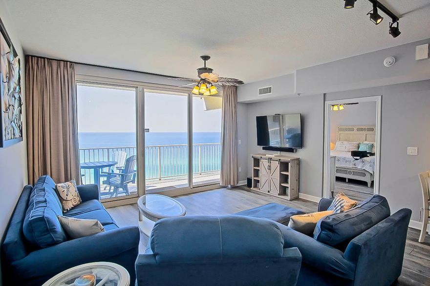 PRESTINE...Completely renovated and rental ready!! This 2 bedroom / 2 bathroom unit has been completely remodeled from ceiling to floor, new appliances, paint, flooring, furniture, household items and more!! Great opportunity to own in the hottest resort in Panama City Beach.The huge gulf front balcony provides plenty of room to hang out with family and friends!! Or relax on the balcony listening to the waves with a good book.Paradise begins with top of the line amenities for everyone: Beautiful Gulf Front Lagoon Swimming Pool with Fountains 2 Tiki Bars with tropical drinks and gourmet food Large Pool Deck with Plenty of Lounging Chairs Gulf Front Hot Tub Large Heated Indoor Swimming Pool and Hot Tub Health Center with Fitness Equipment