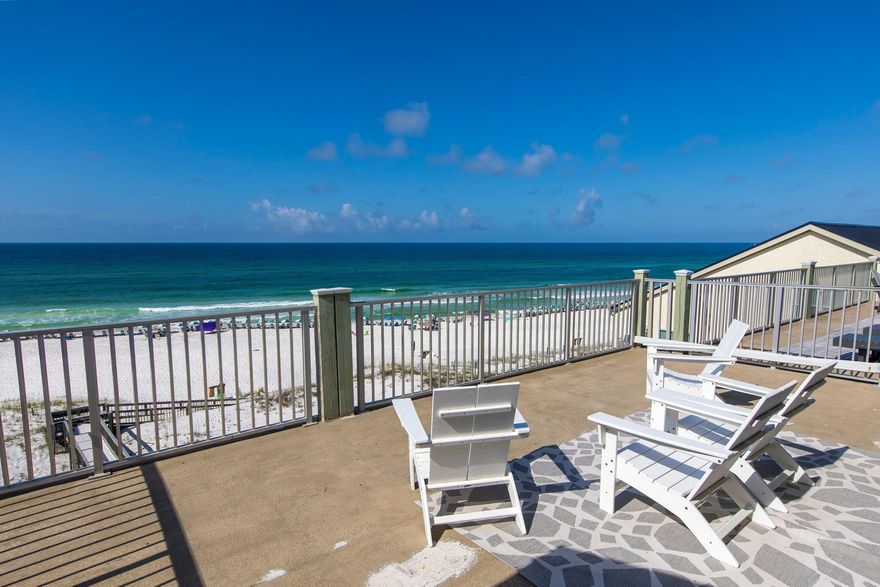 Enjoy endless Gulf views from your 750 sq. ft. private deck! Tucked away in a secluded part of Seagrove Beach, this is a rare opportunity to own 1 of 4 top floor, 3-bedroom Gulf-front units in Commodores Retreat. The spacious, gulf front master bedroom features an en suite bathroom. Completely renovated in 2019 including all new plumbing, electrical, fire suppression, kitchen and bathrooms - everything is new!
