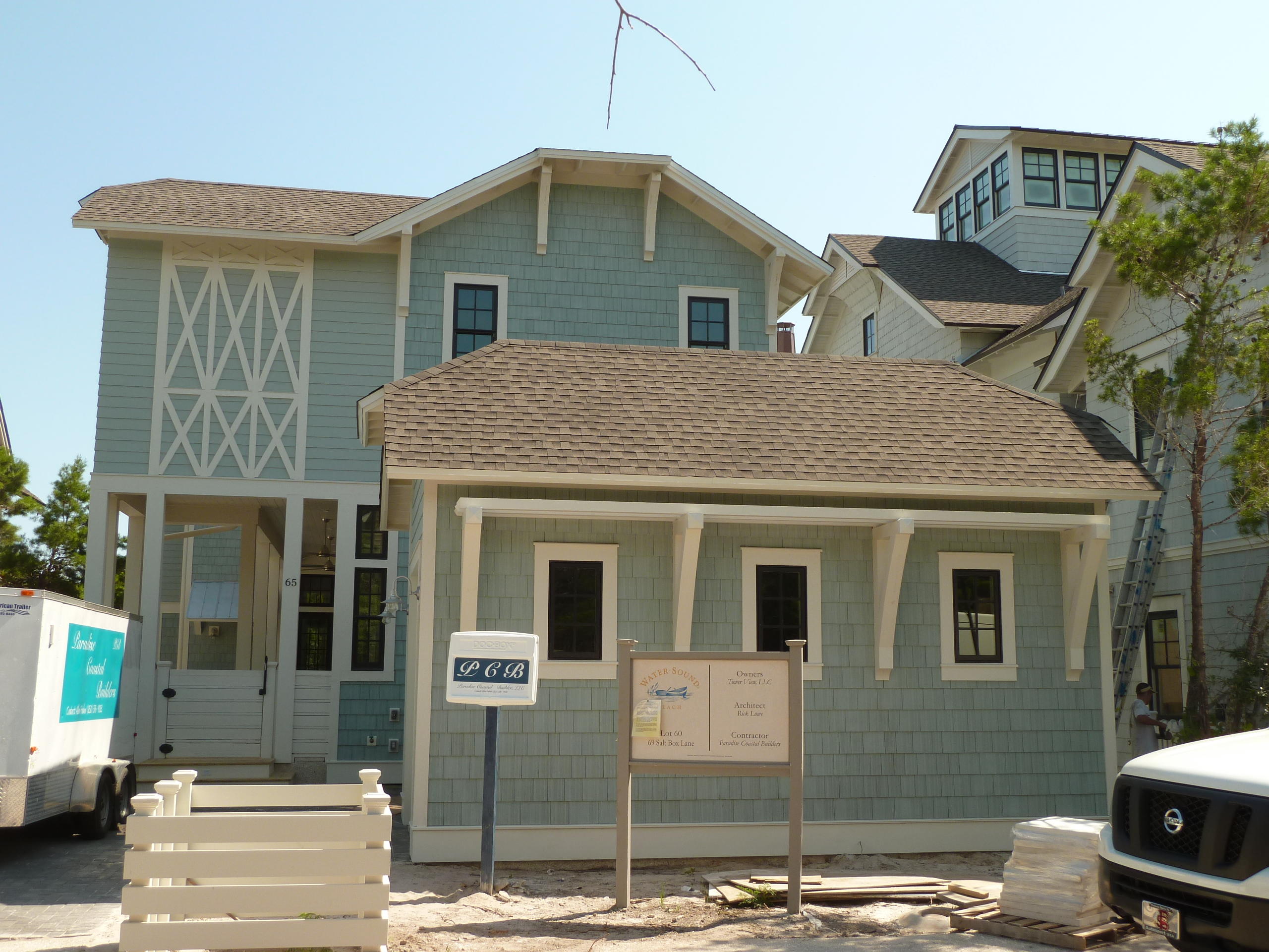 This custom designed residence in WaterSound Beach is almost complete and sure to impress. Upon entering this amazing home one immediately appreciates the extraordinary use of skillful millwork and craftsmanship evident in the custom trim, moldings, doors and 14 foot ceilings. There is a multitude of natural light coming through the plethora of windows. This private retreat is complete with private pool and covered summer kitchen which is outfitted with all the necessities for serious entertaining. All of these upgrades truly set the tone for a gracious, relaxed ambience which is found throughout this one of a kind, unique and inspired beach home.