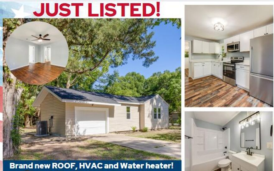 Charming Remodeled Cottage on a Corner Lot - Just $159,900!The cutest little 2-bedroom, 1-bath cottage! Completely remodeled and move-in ready, this gem is an incredible value you won't often find in the area. Featuring a brand new roof, HVAC, and water heater, plus restored hardwood floors, a modern kitchen with stainless steel appliances, and a stylishly updated bathroom with matte black fixtures and upgraded lighting. Situated on a spacious corner lot, this home also offers an attached garage--perfect for storage, a workshop, or covered parking. Enjoy the charming sunroom/laundry area, updated windows, fresh paint, and more!Located just minutes from downtown Crestview, close to schools and parks, this home is ideal for first-time buyers, investors, or anyone seeking an affordable home full of character and updates.